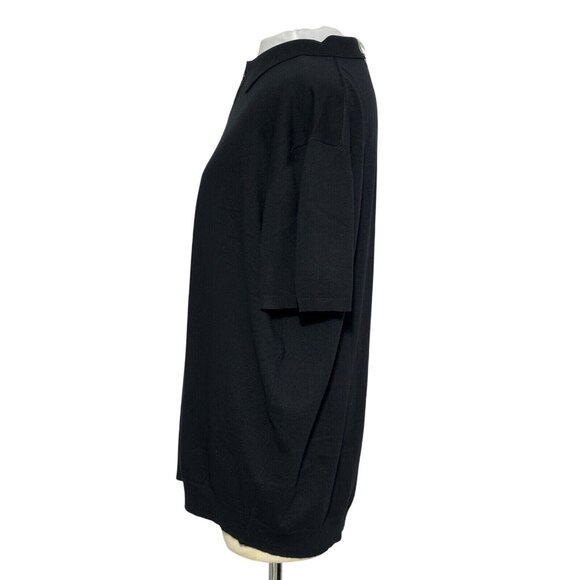 Coofandy Black XXL Mens Polo Shirt 80% Viscose 20% Polyester - Picture 2 of 5